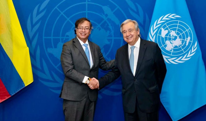 Petro habló con Guterres sobre esfuerzos por lograr paz en Colombia